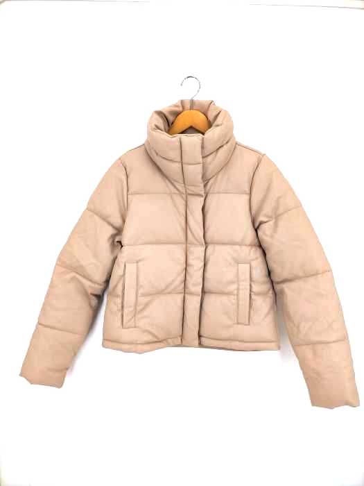 Abercrombie & Fitch(アバクロンビーアンドフィッチ) フェイクレザー 中綿ジャケット レディース import：M