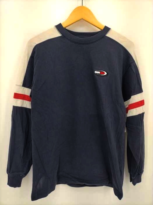 TOMMY HILFIGER(トミーヒルフィガー) ボーダー切替ラグランカットソー レディース JPN：XL
