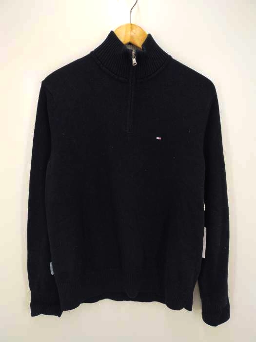トミーヒルフィガー TOMMY HILFIGER ハーフジップ コットンニット セーター メンズ JPN：S