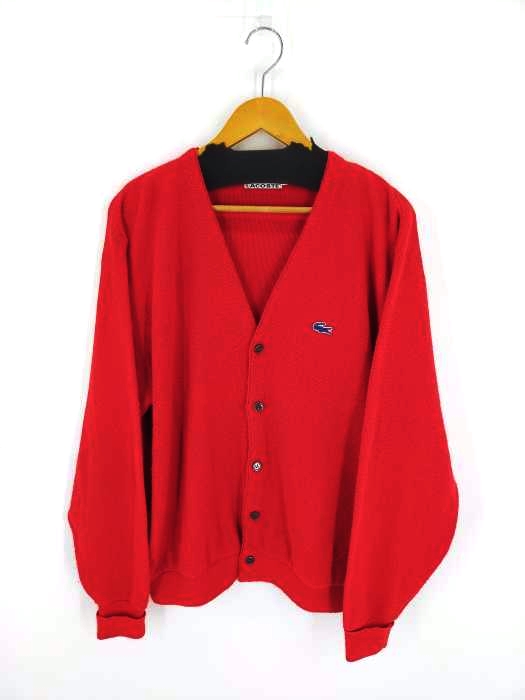 アイゾッドラコステ IZOD LACOSTE ワニワッペン 糸巻きタグ Vネックアクリルカーディガン メンズ import：XXL