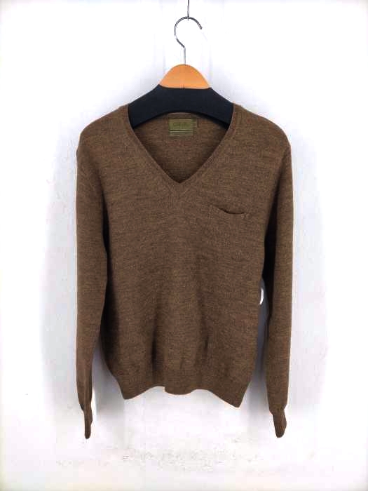 ユーズドフルギ USED古着 GIVE LIFE オーガニックウール Vネックニット メンズ JPN：M