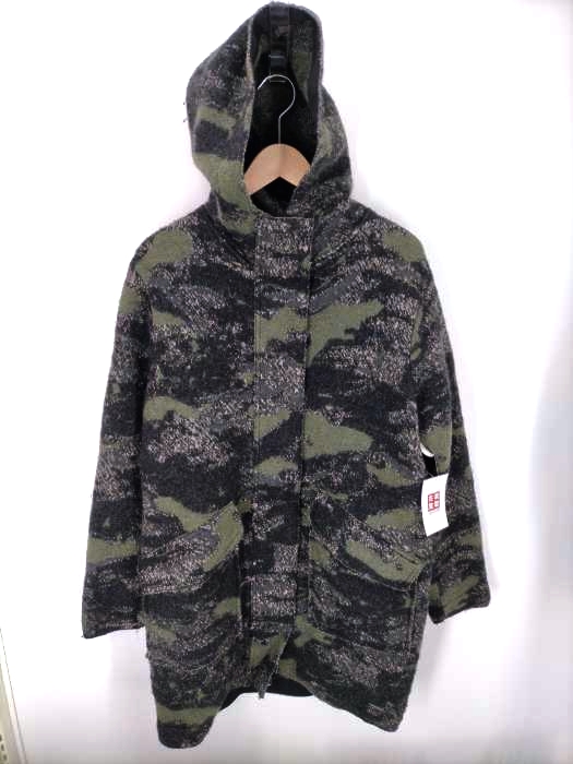 DIESEL(ディーゼル) N78型 ウール混 カモ ニット モッズコート レディース import：XS