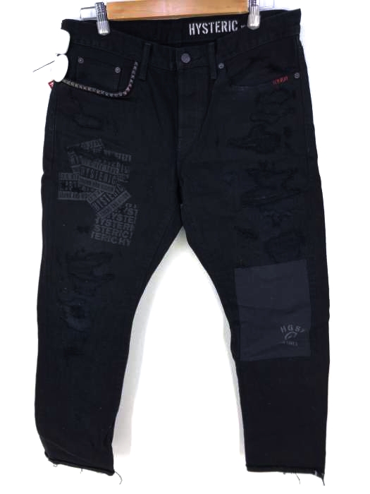 HYSTERIC GLAMOUR(ヒステリックグラマー) COLLAGE REMAKE加工デニム テーパードパンツ メンズ  34