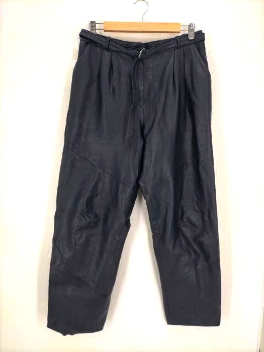 USED古着(ユーズドフルギ) 2タック ベルテッドレザーパンツ メンズ  44