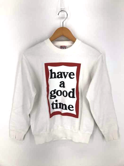 HAVE A GOOD TIME(ハブアグッドタイム) ロゴプリントクルーネックスウェット レディース JPN：S