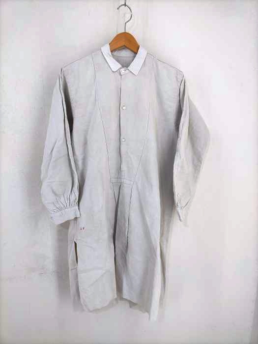 USED古着(ユーズドフルギ) 1900s~フレンチリネンスモックワンピース クレリック レディース 表記無