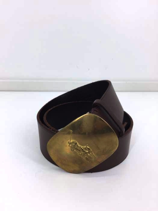 POLO RALPH LAUREN(ポロラルフローレン) ラージバックル イタリアンレザーベルト メンズ  XS
