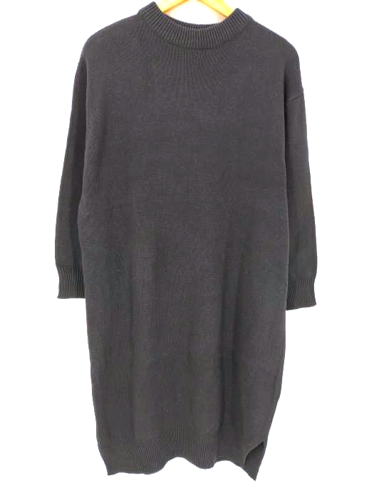 AZUL by moussy(アズールバイマウジー) SLIT KNIT LONG ONEPIECE レディース  S