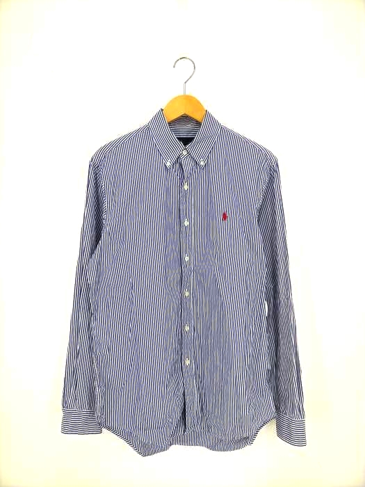 RALPH LAUREN(ラルフローレン) ポニー刺繍 ストライプ柄 ボタンダウンシャツ メンズ import：M
