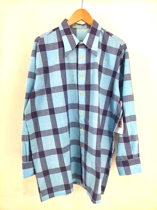 USED古着(ユーズドフルギ) 70S 長襟 ボックスシルエットチェックシャツ メンズ 表記無