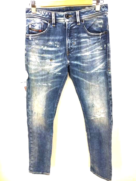 ディーゼル DIESEL THOMMER-T ジップフライ USED加工 ストレッチスキニーデニム メンズ 29inch