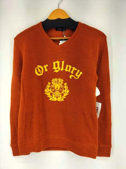 オアグローリー OR GLORY College V-Neck カレッジプリントVネックニット メンズ JPN：M