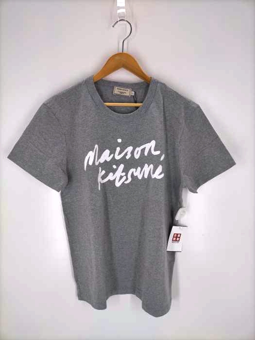 メゾンキツネ MAISON KITSUNE メゾンキツネ ロゴプリントクルーネックTシャツ メンズ JPN：L