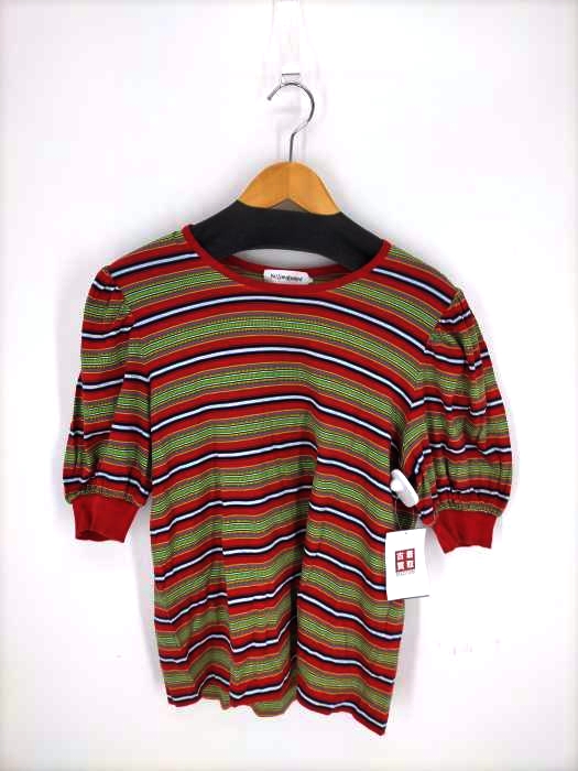 Yves Saint Laurent(イヴサンローラン) パフスリーブ ボーダーカットソー レディース トップス その他トップス