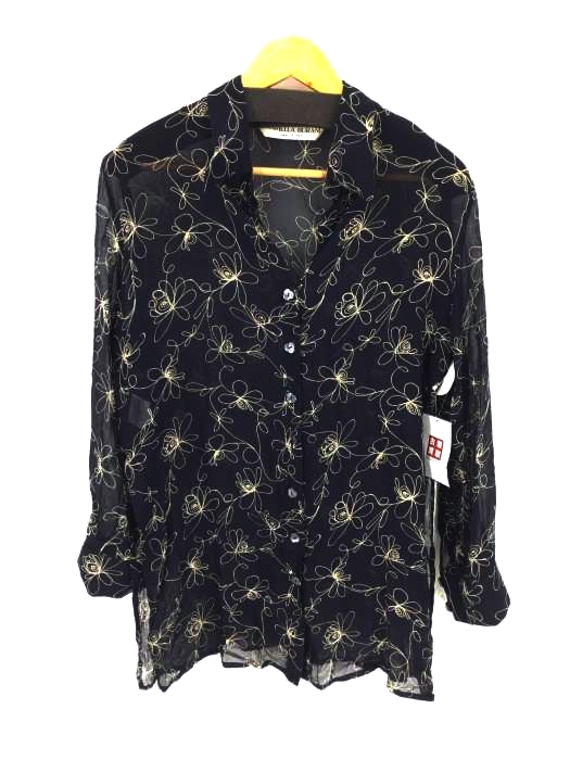 USED古着(ユーズドフルギ) MARIELLA BURANI 花柄シルクシャツ レディース トップス シャツ・ブラウス