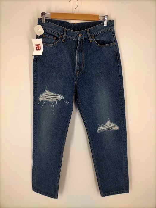 ユーズドフルギ USED古着 HXCX ダメージ加工ワイドデニムパンツ メンズ US：28-29