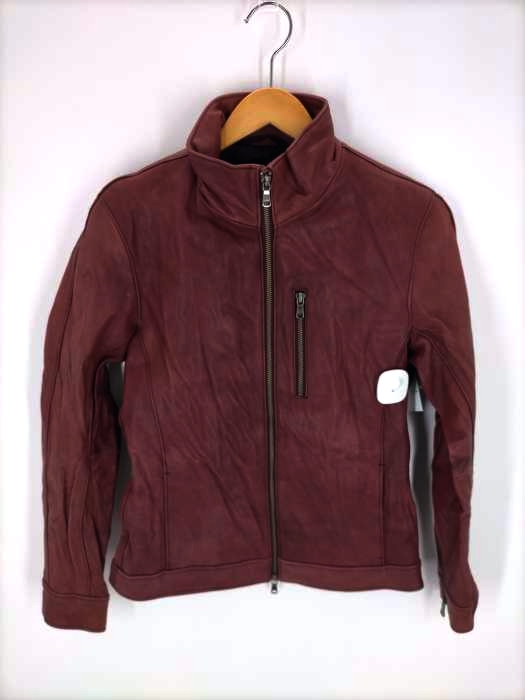 TETE HOMME(テットオム) 山羊革 ゴートレザー シングルライダースジャケット メンズ JPN：5