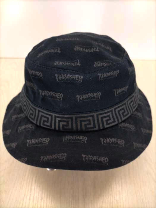 HUF(ハフ) Black Asia Bucket Hat モノグラム総柄 バケットハット メンズ  L/XL