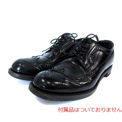 UNITED ARROWS(ユナイテッドアローズ) TOKYO シューズ ラウンドトゥ ウィングチップ レースアップ レザー 牛革 36.5cm 23.5cm 黒 ブラック /AN15 レディース  36.5cm(日本表記23.5cm相当)