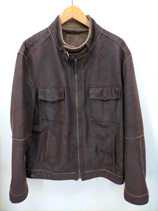 ZARA MAN(ザラマン) スタンドカラーフェイクムートンジャケット メンズ import：L