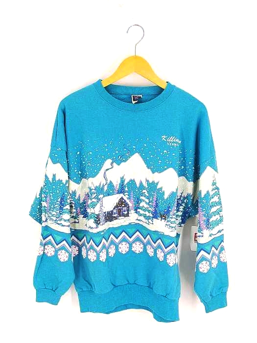 USED古着(ユーズドフルギ) {{Lifestyles}} 発砲プリントクルーネックスウェット メンズ ONE SIZE