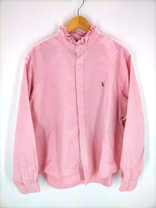 RALPH LAUREN(ラルフローレン) オックスフォード フリルリメイクシャツ レディース import：XXL