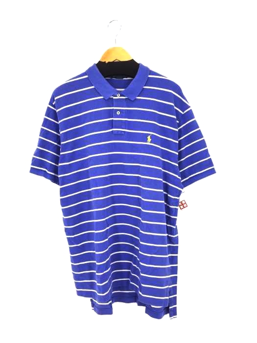 Polo by RALPH LAUREN(ポロバイラルフローレン) ホース刺繍 ボーダーポロシャツ メンズ import：XL