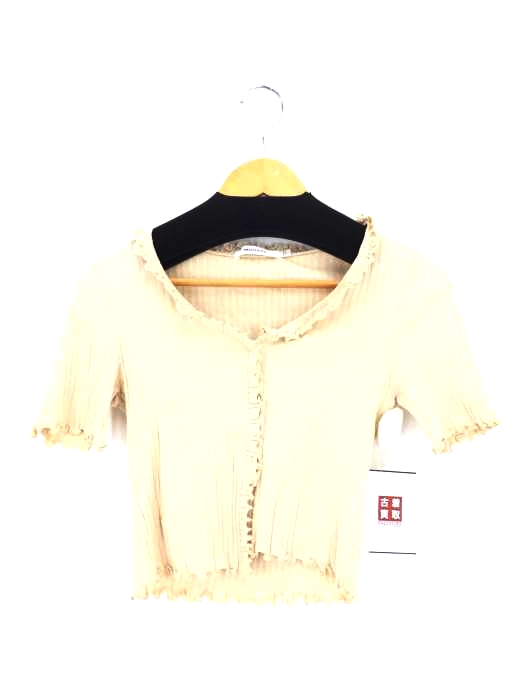 moussy(マウジー) 20SS RIB CROPPED S/S カーディガン レディース JPN：1