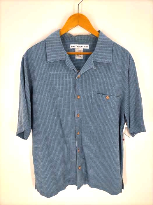 USED古着(ユーズドフルギ) OLD チェック柄シルクボックス開襟半袖シャツ メンズ JPN：M