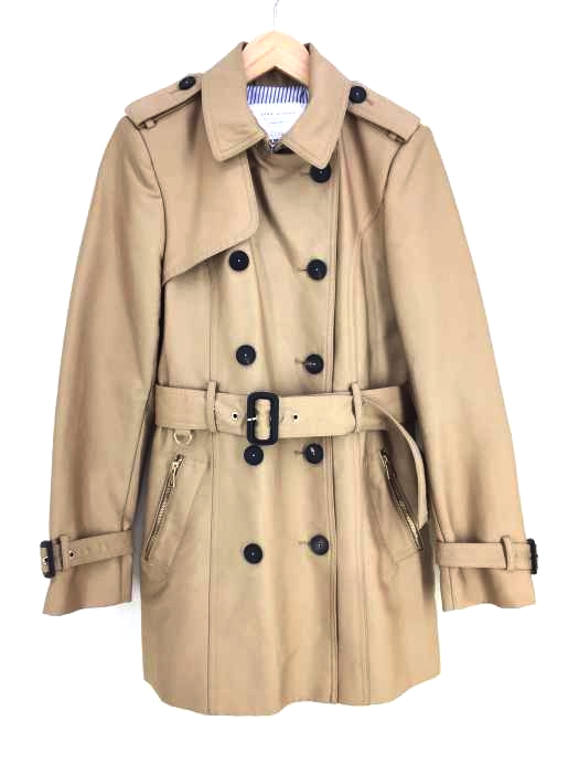 ZARA WOMAN(ザラ ウーマン) 裏地ストライプトレンチコート レディース  S