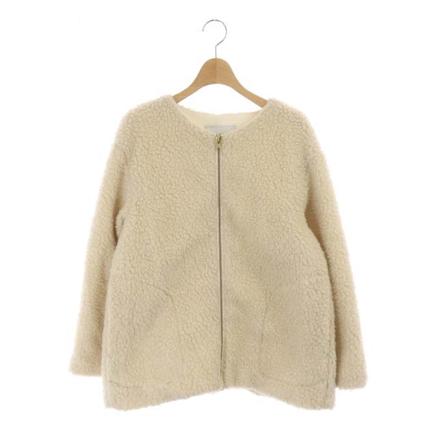SLOBE IENA(スローブイエナ) スローブ イエナ SLOBE IENA  18AW カジュアルボアブルゾン ジャケット ウール混 アイボリー /MF レディース レディース  サイズ表記なし