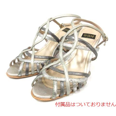 卑弥呼(ヒミコ) サンダル ウェッジソール ベルト レザー ラメ ストラップ レディース  23.0cm