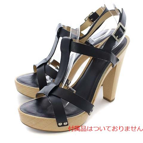 A.P.C.(アーペーセー) サンダル ハイヒール アンクルストラップ レザー レディース  36（日本サイズ23.0cm相当）