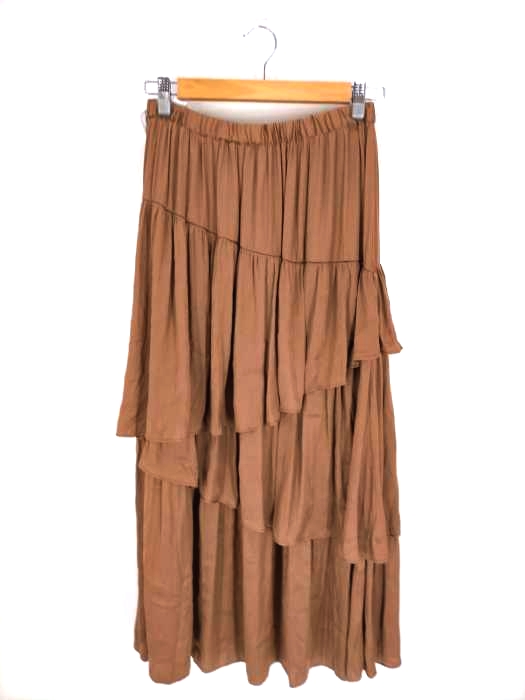 NATURAL BEAUTY BASIC(ナチュラルビューティーベーシック) 21SS サテンレイヤードスカート レディース  M