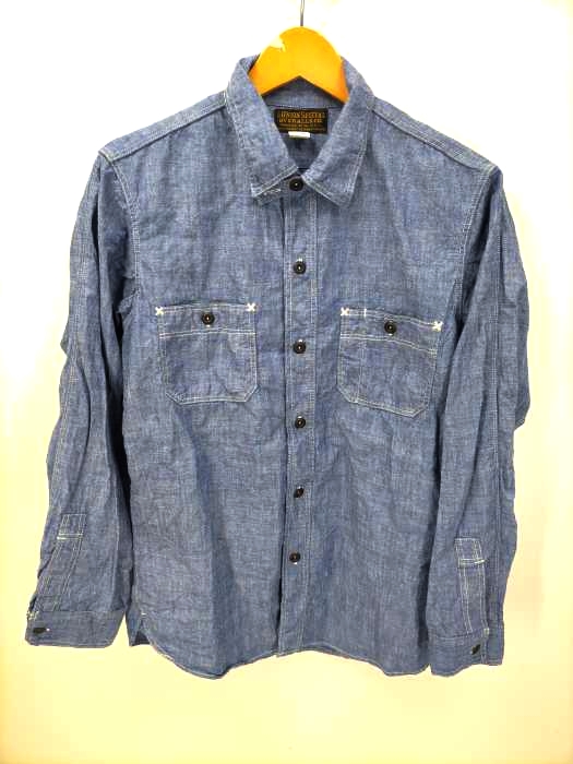 USED古着(ユーズドフルギ) {{FREEWHEELERS}} FOREMAN SHIRT INDIGO LINEN CHAMBRAY メンズ  16