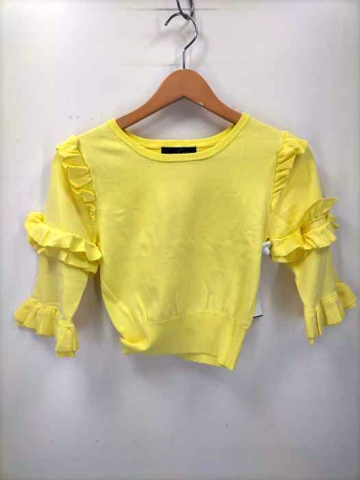 レオリーエブロア LeoryEBLOA フリルスリーブニットTOP レディース  FREE