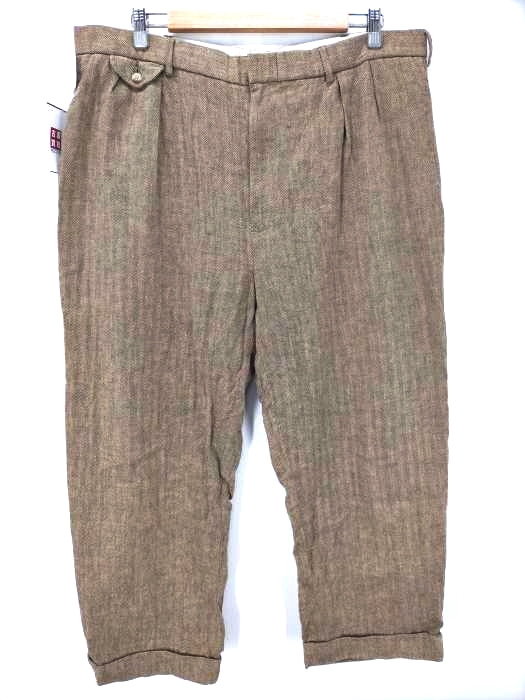 Polo by RALPH LAUREN(ポロバイラルフローレン) 90S リネンコットン ヘリンボーン 2タック ワイドスラックス メンズ  40/30