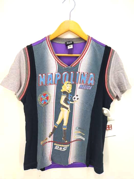 D&G DOLCE&GABBANA(ディーアンドジードルチェアンドガッバーナ) Napolina Magica サッカーユニフォームシャツ メンズ JPN：M