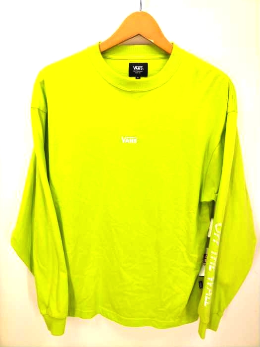 VANS(バンズ) ワンポイントロゴ刺繍 クルーネック L/S Tee メンズ  S
