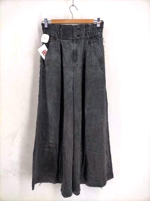 ズッカ ZUCCa ピグメントサテンワイドパンツ レディース JPN：M