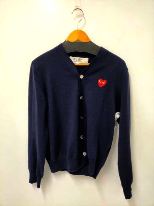 プレイコムデギャルソン PLAY COMME des GARCONS AD2011 11AW フロントロゴウールカーディガン レディース  S