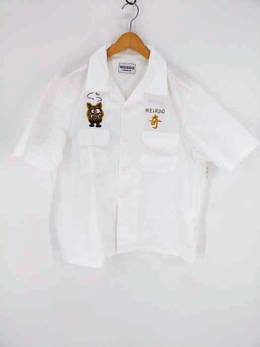 ウィアード WEIRDO S/S 刺繍オープンカラーシャツ メンズ import：XXL
