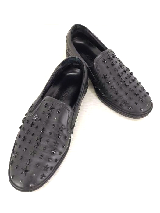 ジミーチュウ JIMMY CHOO GROVE AMR BLACK スリッポン イタリア製 メンズ 表記無
