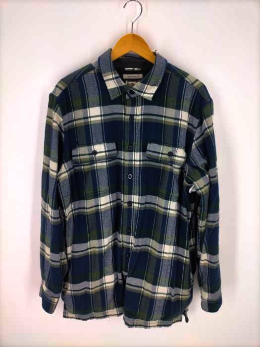 L.L.Bean(エルエルビーン) TRADITIONAL FIT 裏フリース チェック柄 コットンネルシャツ メンズ JPN：L