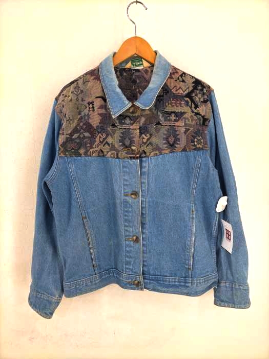 L.L.Bean(エルエルビーン) 80S パッチワークデニムジャケット レディース JPN：M