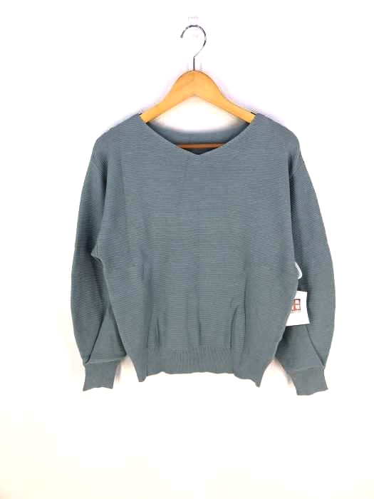moussy(マウジー) TUCK SLEEVE V NECK KNIT レディース  FREE