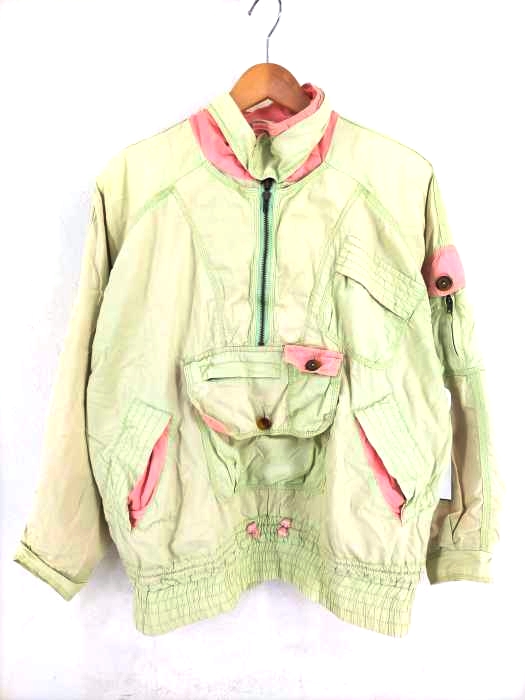 USED古着(ユーズドフルギ) 90S NV CASUAL WEAR ネオンカラーマルチポケットプルオーバーブルゾン メンズ JPN：S