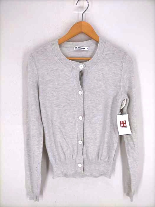 JIL SANDER(ジルサンダー) コットン カシミヤ クルーネック カーディガン レディース  41
