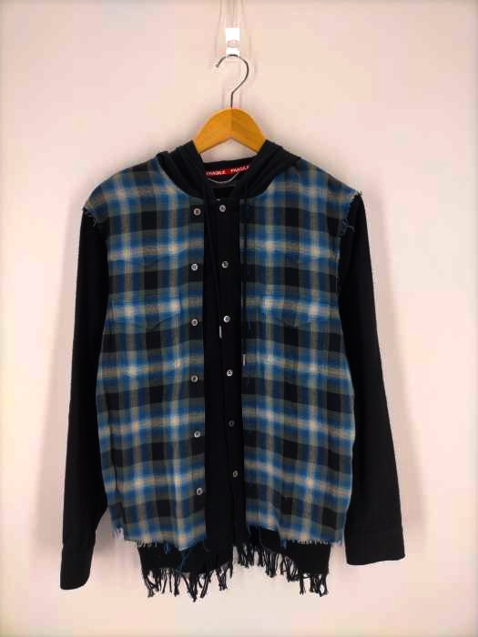 CHRISTIAN DADA(クリスチャンダダ) 15AW レイヤーフーディーシャツ メンズ EUR：48