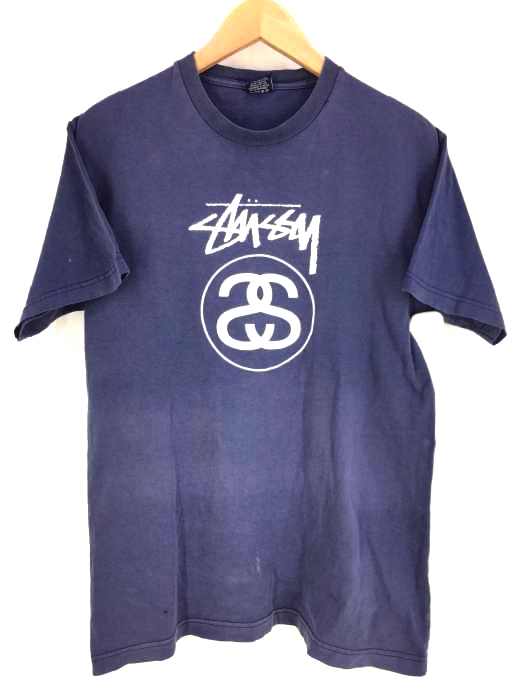 ステューシー Stussy 90-00S 紺タグ ロゴプリントTシャツ メンズ  M